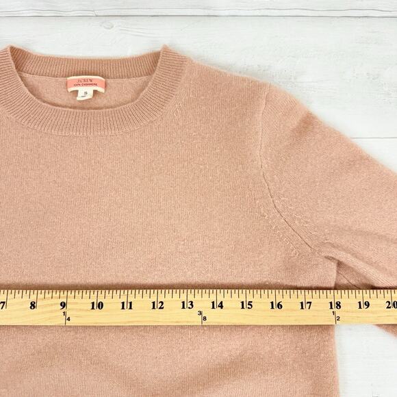 J.Crew Cashmere Sweater Women S Classic Fit Crewneck Pale Guava Quiet Luxury - Picture 12 of 16